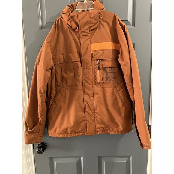 SIMS Men's Medium Full Zip Snowboarding Ski Coat Parka Orange - Picture 1 of 11